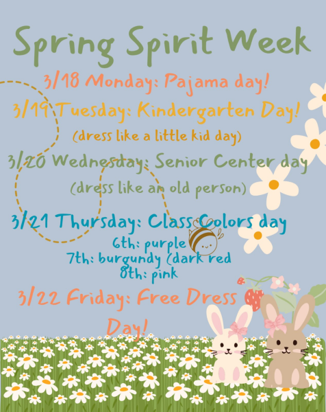 Enjoy Spring Spirit Week!